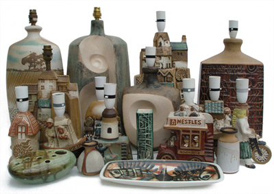 A selection of Tremaen pottery